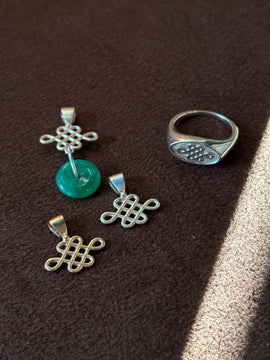 Chinese Knot Pendant with Mini Jade