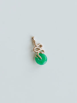 Jade Snake Charm