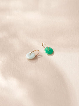 Mini Jade Pendant | 14K Gold