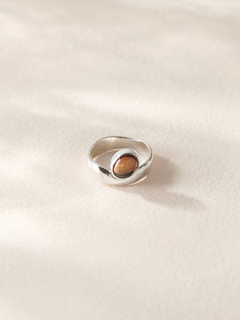 Smokey Quartz Organic Ring