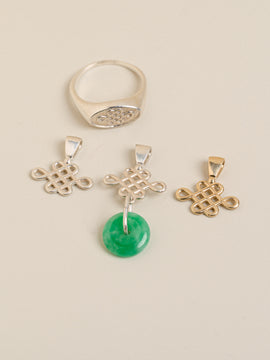 Chinese Knot Pendant with Mini Jade